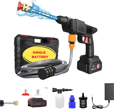 rich mart Single Battery Cordless Handheld Powerful Gun for Car Washing & Multi-Purpose Pressure Washer