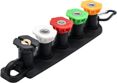 STARQ Set of 5 Pressure Washer Nozzle Tips with Nozzle Holder, 1/4 Inch Pressure Washer