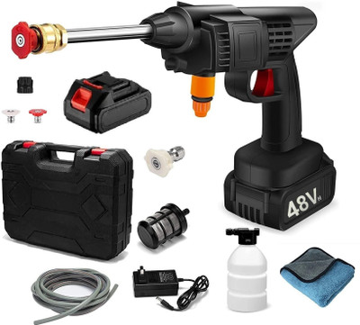 EASYCART 48W Wireless High Pressure Washer Water Spray Gun for Car Wash Bike Cleaning Pressure Washer