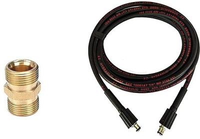 CHAHAR POWER TOOLS Hose Pipe 8M with M22 Connector Suitable for All Pressure Washer Machine Pressure Washer