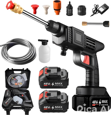 BHAVSHATRI Car Washer High Pressure Washer Set with Accessories and 48w 2 battery Spray Gun