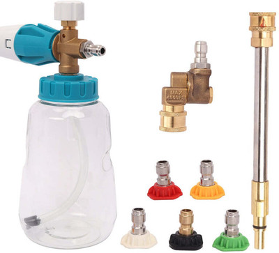 Wingo Professional Foam Cannon Nozzle (QD), Wand for Bocsh AQT/Aquatak (Klar)+(Kit) Pressure Washer