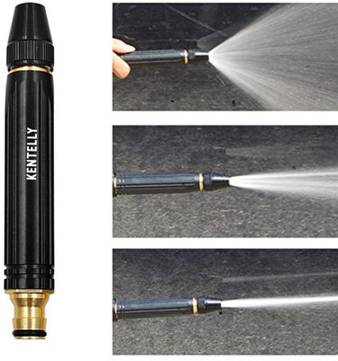 Mrsh Enterprises Brass High Pressure Hose Black Nozzle Adjustable Water Spray Gun with Clamp BN08 Pressure Washer