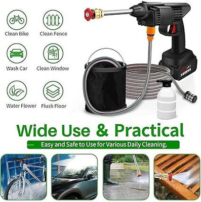 Holy Delight Cordless 48V 2 Battery High Power Wireless Gun with 5 different uses tips Pressure Washer