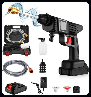 BHAVSHATRI Electric Cordless Portable High Pressure Car Washing Machine 24V Battery-A Spray Gun
