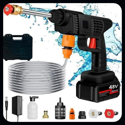 Yogmaan Cordless Portable Wireless Pressure Washer Gun 48V (SINGAL BATRI)-A Spray Gun