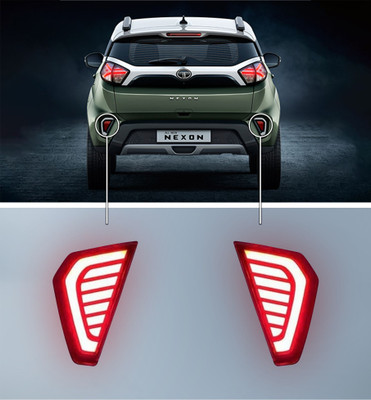 SMOXY Tata Nexon 2021(Matrix) Reflector with Runnning Scan Car Reflector Light(Red)