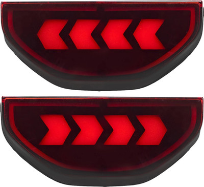 COLOURLINE Bumper Led Car Reflector Light - Punch B Non-Matrix Car Reflector Light(Red)