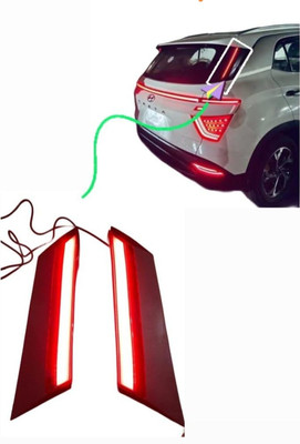 DDA ENTERPRISES rear back cabin pillar light for creta (2020-23onward) with martix+scan function Car Reflector Light(Red)