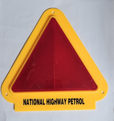 GUIDEAUTOPARTS REFLECTIVE EMERGENCY A WARNING TRIANGLE 77 no Car Reflector Light(Red, Yellow)