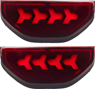 COLOURLINE Bumper Led Car Reflector Light - Punch A Non-Matrix Car Reflector Light(Red)