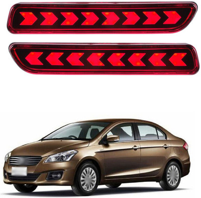 GONAMA Car Reflector Light Led Brake Light for Bumper Rear, Back Suitable Ma-ru-ti sg17 Brake Light Car LED for Maruti Suzuki (12 V, 12 W)(Ciaz, Pack of 2)