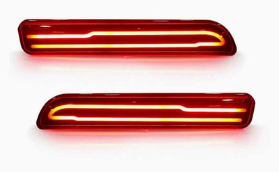 INDMOTIVE Car Reflector Led Brake Light For Rear Bumper Back Car Reflector Light(Red)