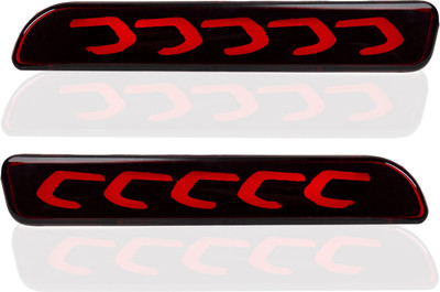 GONAMA Car Reflector Led Brake Light Inn_ ova (12 V, 12 W) - set of 2 Car Reflector Light(Red)