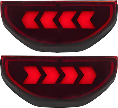 GONAMA Bumper Led Car Reflector Light - Pu _ nch B Non-Matrix Car Fancy Lights(Red)