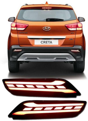 CARMART CRETA Bumper Reflector Led 2018 Car Reflector Light(Red)