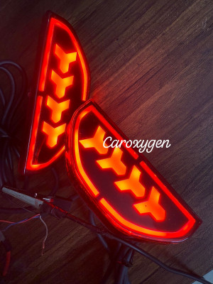 Ride2joy Tata Punch Car Reflector Light - Enhance Safety and Styleset of 2 Type B Car Reflector Light(Red)