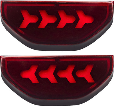 COLOURLINE Bumper Led Car Reflector Light - Punch A Non-Matrix Car Reflector Light(Red)