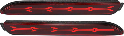 GONAMA Car Reflector (Taiwan Quality) Arrow Design Led Brake Light for Bumper Rear/Back Car Reflector Light(Red)