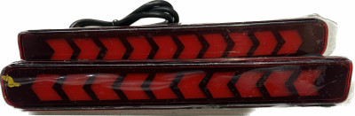 CARMART Rear Bumper Led Reflector compatible Brezza 2022 with matrix Indicator Car Reflector Light(Red)