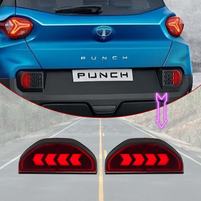 COLOURLINE Bumper Led Car Reflector Light - Punch C Non-Matrix Car Reflector Light(Red)