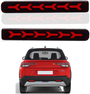 GONAMA Car Reflector Light Led Brake Light for Bumper Rear, Back Suitable Ma-ru-ti sg45 Car Reflector Light(Red)