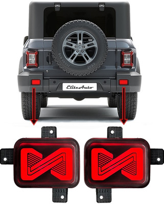 EliteAuto Rear Bumper Led X Reflector/DRL For Mahindra Thar with Matrix Running Indicator Car Reflector Light(Red)