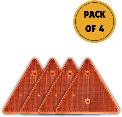 Autocastle PACK OF 4 PVC REFLECTIVE EMERGENCY WARNING TRIANGLE FOR ALL VEHICLES Car Reflector Light(Brown)