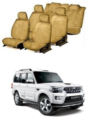 Autohug Cotton Car Seat Cover For Mahindra Scorpio 7S(All Detachable Headrest, Mono Back Seat, Without Back Seat Arm Rest, 7 Seater, 2 Back Seat Head Rests)