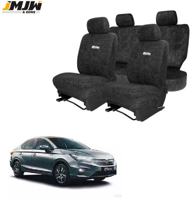 JMJW & SONS Cotton Car Seat Cover For Honda City 1.3/1.5(All Detachable Headrest, Mono Back Seat, With Back Seat Arm Rest, 5 Seater, 2 Back Seat Head Rests)