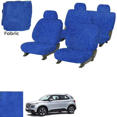 Crokrok Fabric Car Seat Cover For Hyundai Venue(Front Detachable Headrest, Mono Back Seat, With Back Seat Arm Rest, 5 Seater, 2 Back Seat Head Rests)