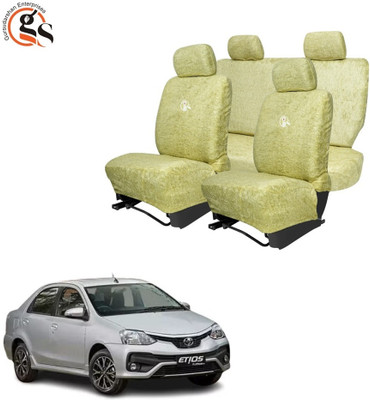 GSE Cotton Car Seat Cover For Toyota Etios(Front Detachable Headrest, Mono Back Seat, Without Back Seat Arm Rest, 5 Seater)