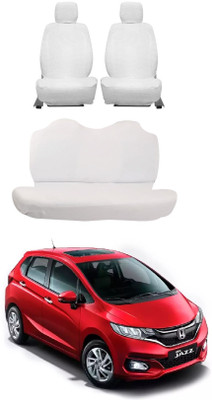 Autoxygen Cotton Car Seat Cover For Honda Jazz(5 Seater, 2 Back Seat Head Rests)