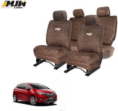 JMJW & SONS Cotton Car Seat Cover For Honda Jazz(Front Detachable Headrest, Mono Back Seat, Without Back Seat Arm Rest, 5 Seater)