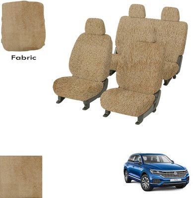 Crokrok Fabric Car Seat Cover For Volkswagen Touareg(Front Detachable Headrest, Mono Back Seat, With Back Seat Arm Rest, 5 Seater, 2 Back Seat Head Rests)