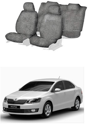 Autohug Cotton Car Seat Cover For Skoda Rapid(All Detachable Headrest, Mono Back Seat, With Back Seat Arm Rest, 5 Seater, 2 Back Seat Head Rests)