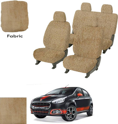 Crokrok Fabric Car Seat Cover For Fiat Abarth Punto(Front Detachable Headrest, Mono Back Seat, With Back Seat Arm Rest, 5 Seater, 2 Back Seat Head Rests)