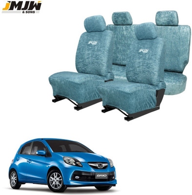 JMJW & SONS Cotton Car Seat Cover For Honda Brio(All Detachable Headrest, Mono Back Seat, Without Back Seat Arm Rest, 5 Seater, 2 Back Seat Head Rests)