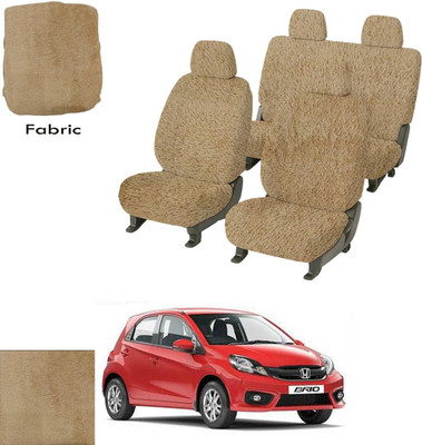 Crokrok Fabric Car Seat Cover For Honda Brio(Front Detachable Headrest, Mono Back Seat, With Back Seat Arm Rest, 5 Seater, 2 Back Seat Head Rests)