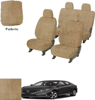 Crokrok Fabric Car Seat Cover For Honda Civic(Front Detachable Headrest, Mono Back Seat, With Back Seat Arm Rest, 5 Seater, 2 Back Seat Head Rests)