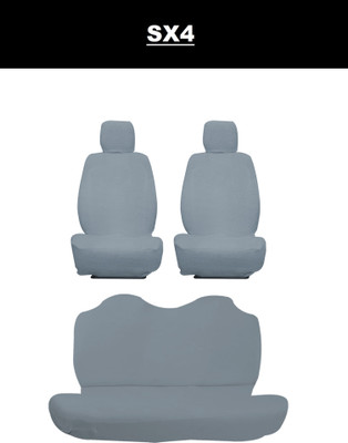 Autoxygen Cotton Car Seat Cover For Maruti SX4(Front Detachable Headrest, Mono Back Seat, With Back Seat Arm Rest, 5 Seater, 2 Back Seat Head Rests)