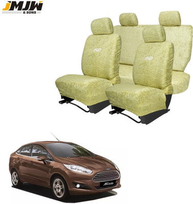 JMJW & SONS Cotton Car Seat Cover For Ford Fiesta(All Detachable Headrest, Mono Back Seat, With Back Seat Arm Rest, 5 Seater, 2 Back Seat Head Rests)