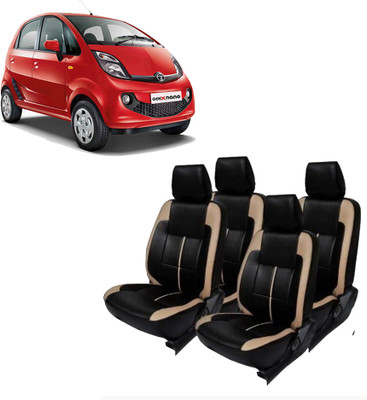 AutoSafe Leather Car Seat Cover For Tata Nano(Split Back Seat, Without Back Seat Arm Rest, 5 Seater, 2 Back Seat Head Rests)