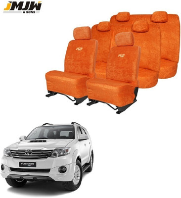 JMJW & SONS Cotton Car Seat Cover For Toyota Fortuner(All Detachable Headrest, Split Back Seat, With Back Seat Arm Rest, 7 Seater, 2 Back Seat Head Rests)