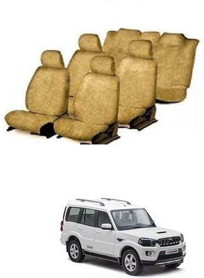 CoverCrafters Cotton Car Seat Cover For Mahindra Scorpio 8S(All Detachable Headrest, Mono Back Seat, Without Back Seat Arm Rest, 8 Seater, 2 Back Seat Head Rests)