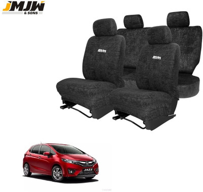 JMJW & SONS Cotton Car Seat Cover For Honda Jazz(Front Detachable Headrest, Mono Back Seat, Without Back Seat Arm Rest, 5 Seater)