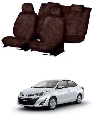 JMJW & SONS Cotton Car Seat Cover For Toyota Yaris(All Detachable Headrest, Split Back Seat, With Back Seat Arm Rest, 5 Seater, 3 Back Seat Head Rests)