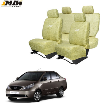 JMJW & SONS Cotton Car Seat Cover For Tata Indigo(Front Detachable Headrest, Mono Back Seat, Without Back Seat Arm Rest, 5 Seater)