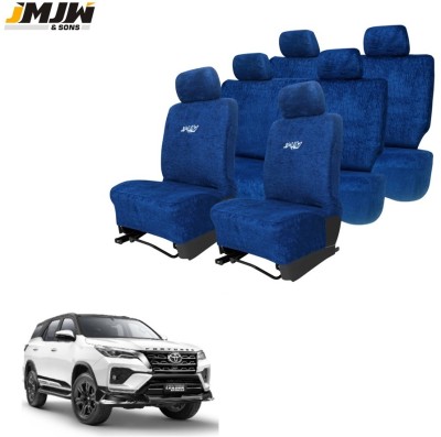 JMJW & SONS Cotton Car Seat Cover For Toyota Fortuner(All Detachable Headrest, Split Back Seat, With Back Seat Arm Rest, 7 Seater, 2 Back Seat Head Rests)