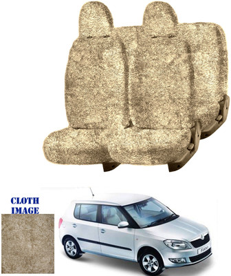 REPLEY Cotton Car Seat Cover For Ford Fabia(Front Detachable Headrest, Without Back Seat Arm Rest, 5 Seater, 2 Back Seat Head Rests)